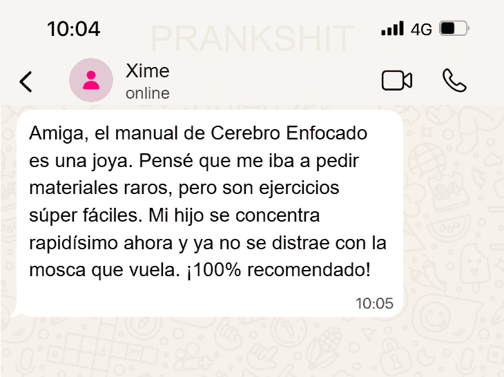TESTIMONIO DE WHATSAPP MAMAS FELICES POR COMPRAR EBOOK CEREBRO ENFOCADO